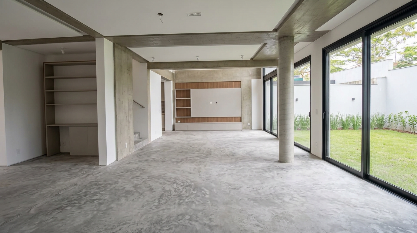 Living integrado vazio